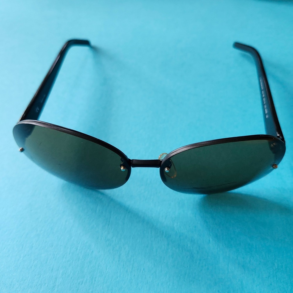 Y2K Vintage Givenchy Rimless Sunglasses Brown Oversized Round Shades SGV 183 - Picture 8 of 8